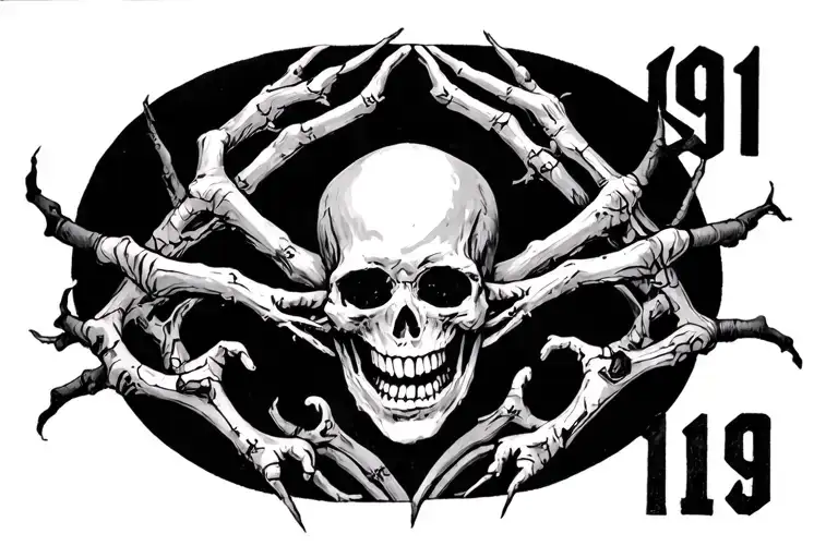death date 09 11 19 tattoo design idea