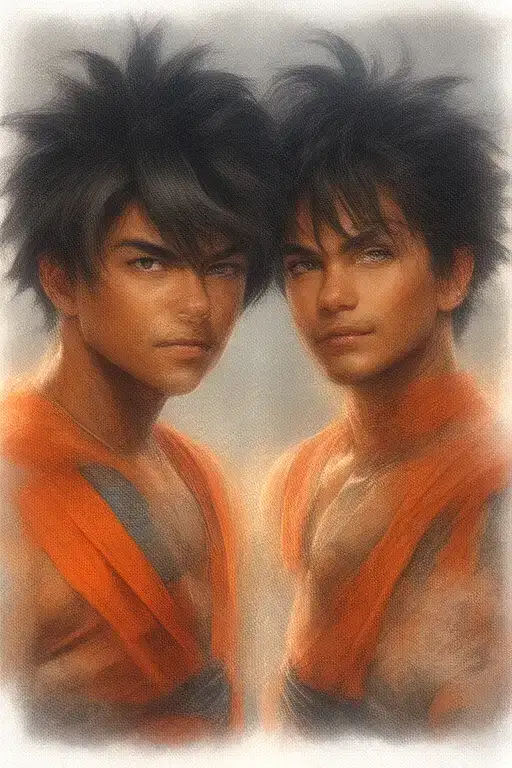 goku and Huey freeman  tattoo design idea