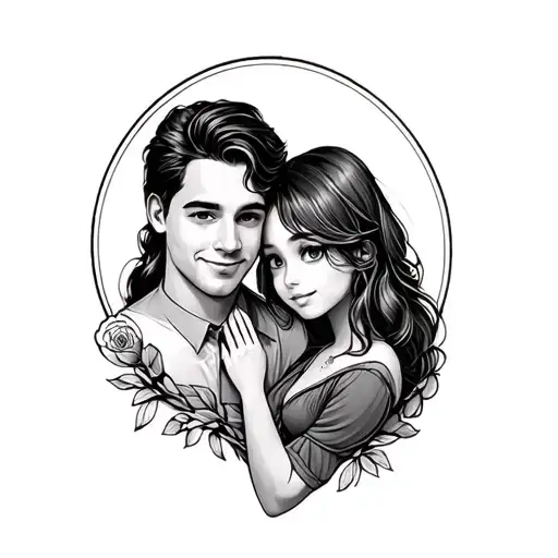 dad daughter memory tattoo design idea