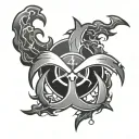 biohazard symbol tattoo design idea