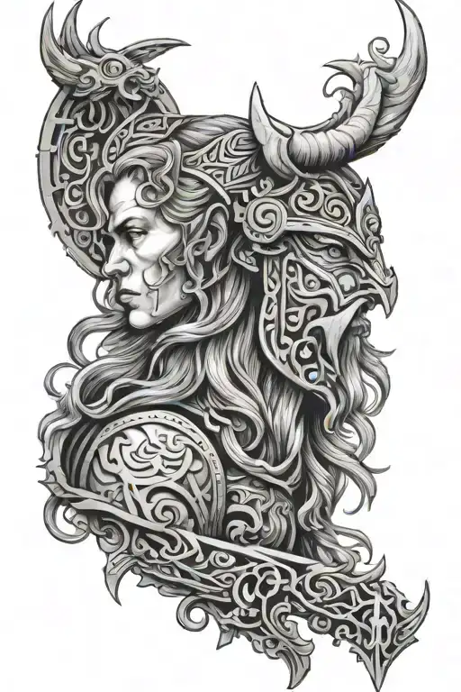 Norse mythology tattoo design idea