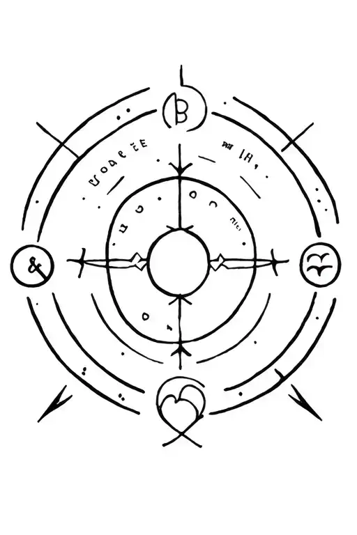 astrology symbols tattoo design idea