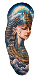 Space Theme With Cosmic Dust Clouds  Technology with Egyptian And Inka Symbolism And all seing eye tatto tattoo design idea