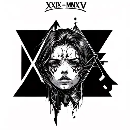 XXIX•IX•MMXXV downward one character after the one before tattoo design idea