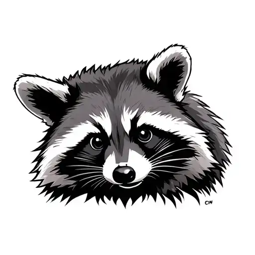 Tactical Raccoon tattoo design idea