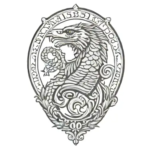 gadsden flag flintlock pistols tattoo design idea