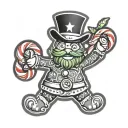 nutcracker gingerbread man grinch candy cane tattoo design idea
