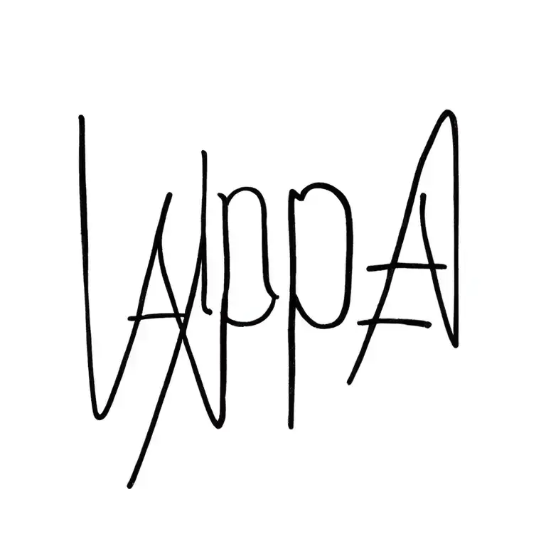 "Appa" memory tattoo design idea