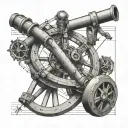 technical sketch sextant tattoo design idea