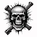 expendables skull tattoo design idea