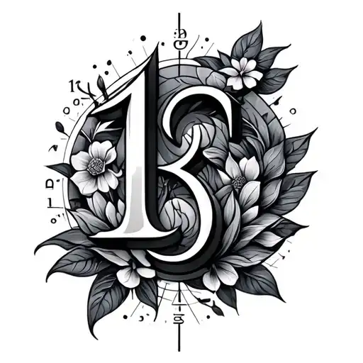 Numerology tattoo design idea
