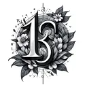 Numerology tattoo design idea