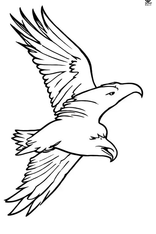 eagle in flight tattoo design idea