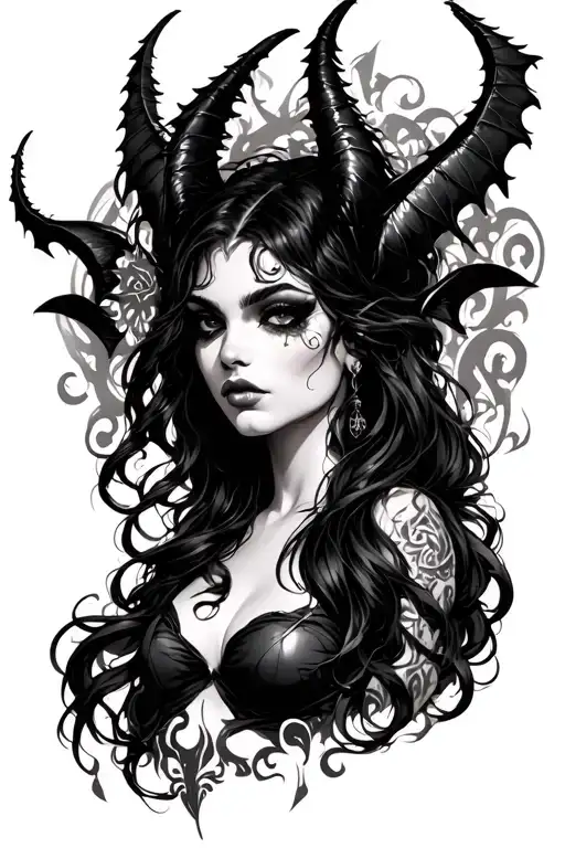 succubus tattoo design idea