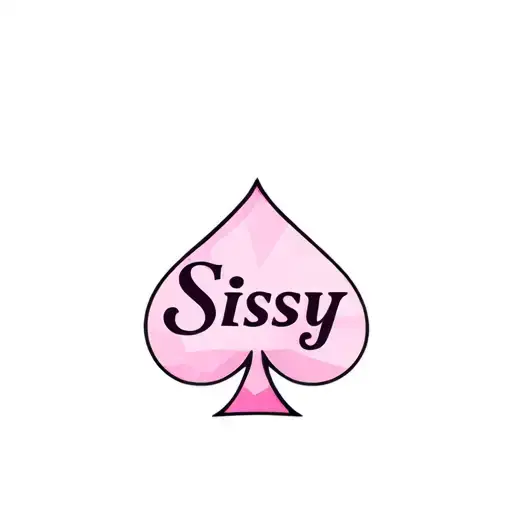 Black Spade with the word "Sissy" in pink tattoo design idea