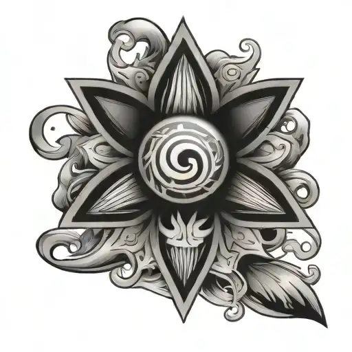 positive  energy magnet pulling tattoo design idea