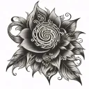 positive  energy magnet pulling tattoo design idea