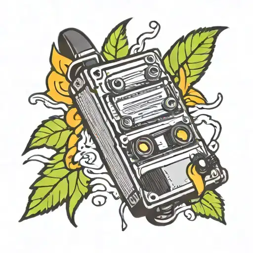 vhs tape tattoo design idea