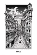 Naples city tattoo design idea