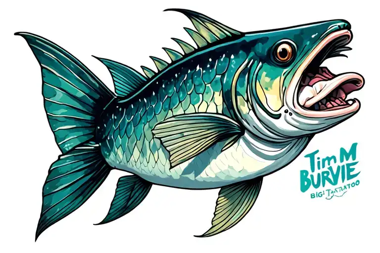 tim burton big fish moovie tattoo design idea