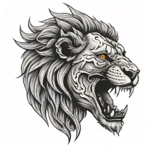 lion skull hand tattoo tattoo design idea