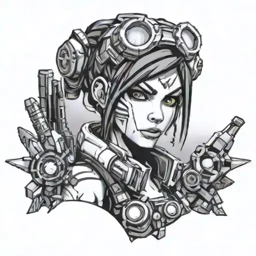 Borderlands 2 Gaige tattoo design idea