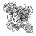 Nyx Goddess tattoo design idea