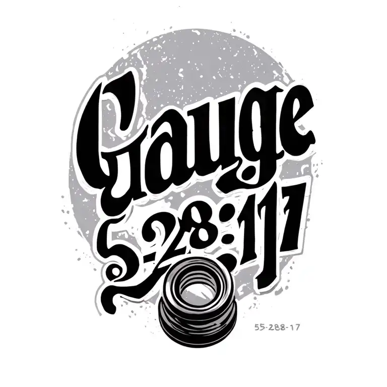 "Gauge  5-28-17" shotgun shell tattoo design idea