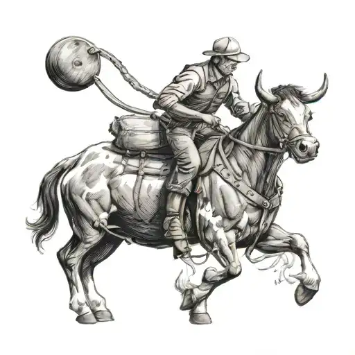 so god made a farmer herding cattle tattoo design idea