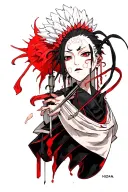 hidan's sythe being pulled tattoo design idea