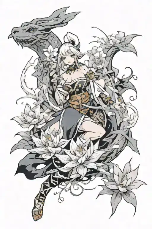 spirit blossom riven league of legends tattoo design idea