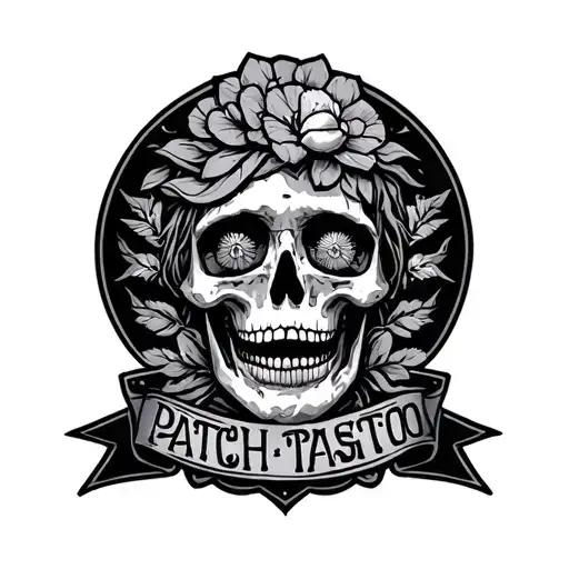 patch paste tattoo design idea
