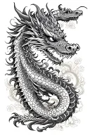 Dragon dragon Laos tattoo design idea