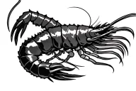 ninja shrimp tattoo design idea