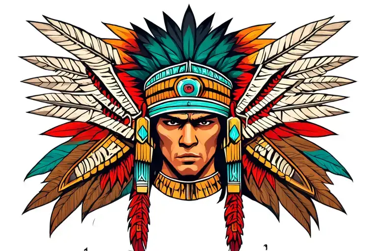 Aztec warrior tattoo design idea