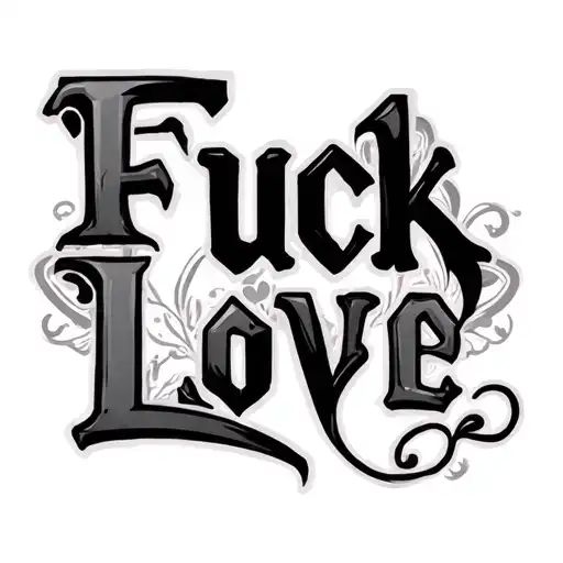 Fuck Love tattoo design idea
