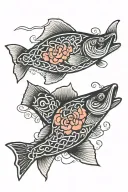 Celtic Salmon tattoo design idea