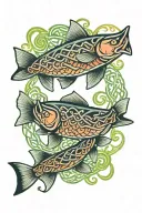 Celtic Salmon tattoo design idea