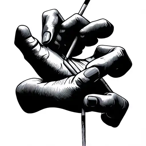 match stick figures  hands holding tattoo design idea