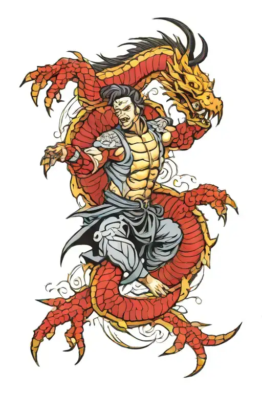 mortal Kombat style tattoo design idea