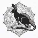 kangaroo melbourne tattoo design idea