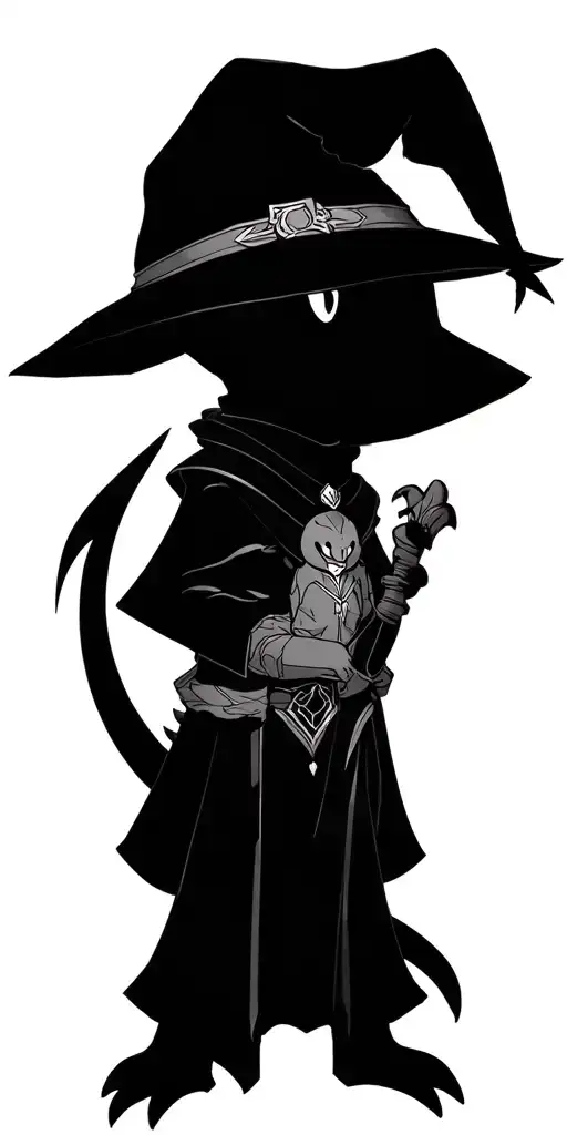 final fantasy 9 pokemon crossover tattoo featuring charmander as a black mage tattoo design idea