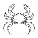 crab holding dopamine molecule structure tattoo design idea