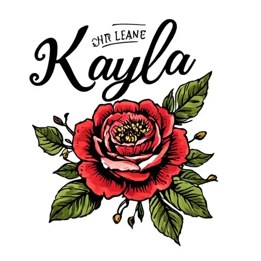 Kayla name written tattoo design idea