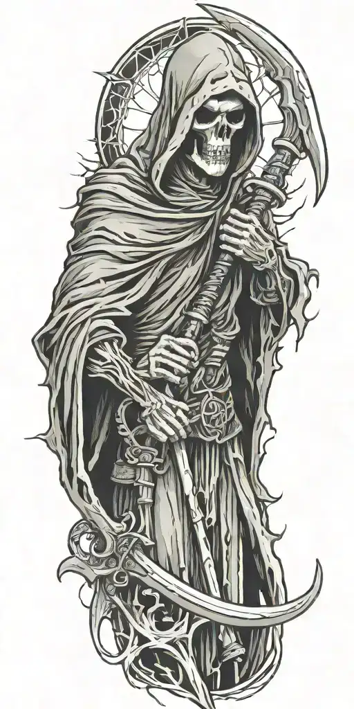 grim reaper tattoo design idea