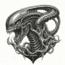 Xenomorph tattoo design idea