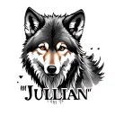 "Julian " Baby Wolf tattoo design idea