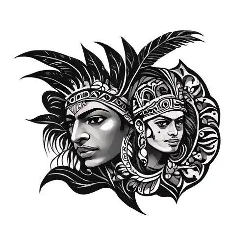 polynesian tattoo (family, loyaly, good luck) tattoo design idea