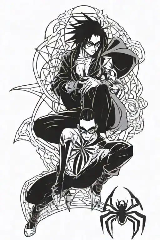 phantom troupe spider and feitan tattoo design idea