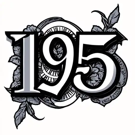 1975 Roman Numerals tattoo design idea